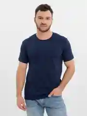 Синий футболка мужская однотонная