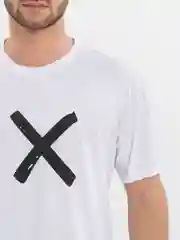 Белый футболка с принтом, хлопок