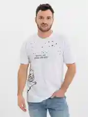 Белый футболка с принтом