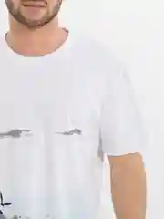 Белый футболка с принтом