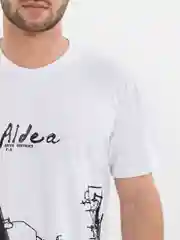 Белый футболка с принтом