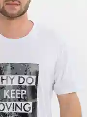 Белый футболка с принтом, хлопок