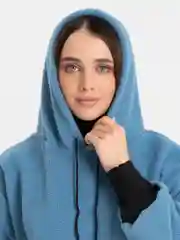 Синий женское худи