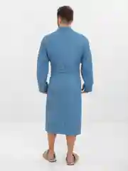 Голубой халат вафельный Lilians, мужской