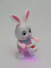Белый музыкальный, интерактивный, танцующий "Заяц"