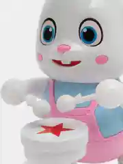 Белый музыкальный, интерактивный, танцующий "Заяц"