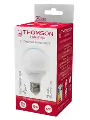 Лампочка светодиодная THOMSON TH-B2320 10 Вт, E27, шар, 6500K холодный белый свет