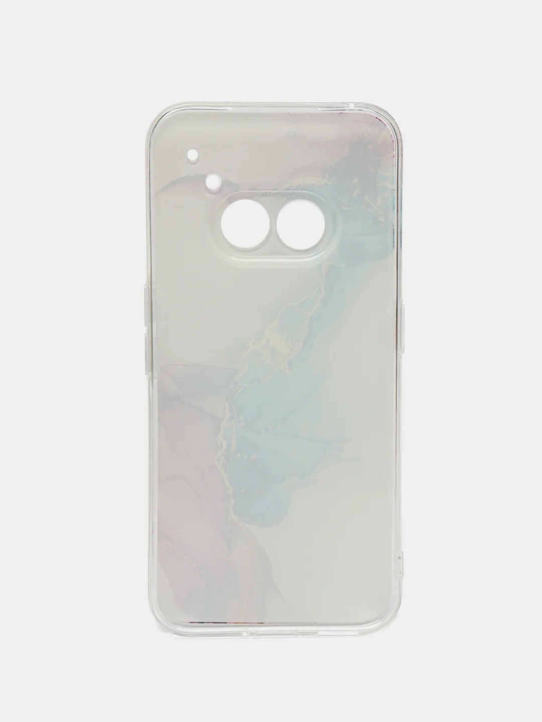 Ледяной силиконовый чехол на Nothing Phone 2a /Нотинг Фон 2а прозрачный, с рисунком, защита камеры