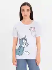 Белый футболка с принтом Оверсайз