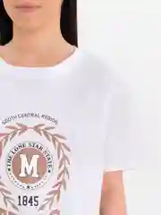 Белый футболка с принтом Оверсайз