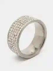 Серебряный кольцо женское со стразами