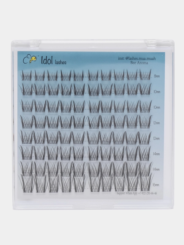 Накладные ресницы пучки Bee Aroma "Idol lashes" 20 DC микс 8-16 мм