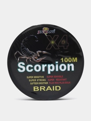 Плетенная леска Scorpion, леска рыболовная, 4 и 8-жильная