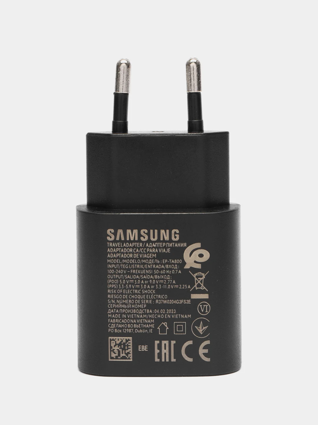 Белый сетевое зарядное устройство для Samsung 25W USB-C