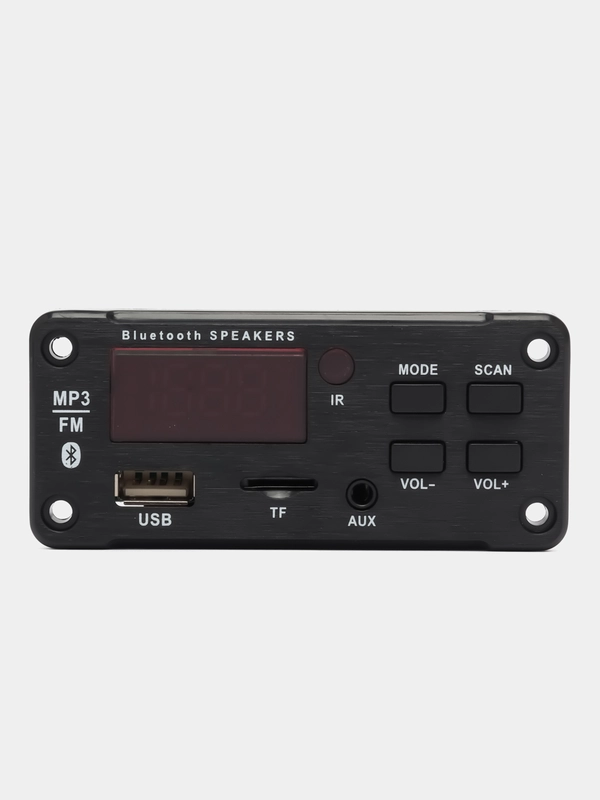 Встраиваемый стерео аудио модуль MP3 c пультом управления и шлейфом 12V 2*25W 916BT