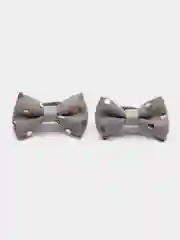 Серый резинки для волос с бантом, 2 штуки