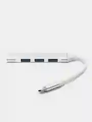 Белый usb-хаб, разветвитель на 4 порта, Type-C, переходник Hub 3.0, концентратор