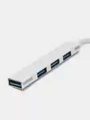 Белый usb-хаб, разветвитель на 4 порта, Type-C, переходник Hub 3.0, концентратор