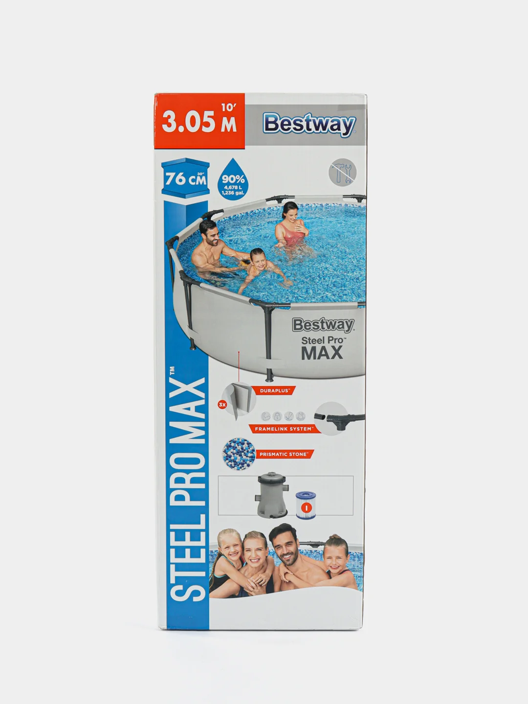 Бассейн каркасный BESTWAY Steel Pro Max 4678л 305х76см, с фильтром- насосом
