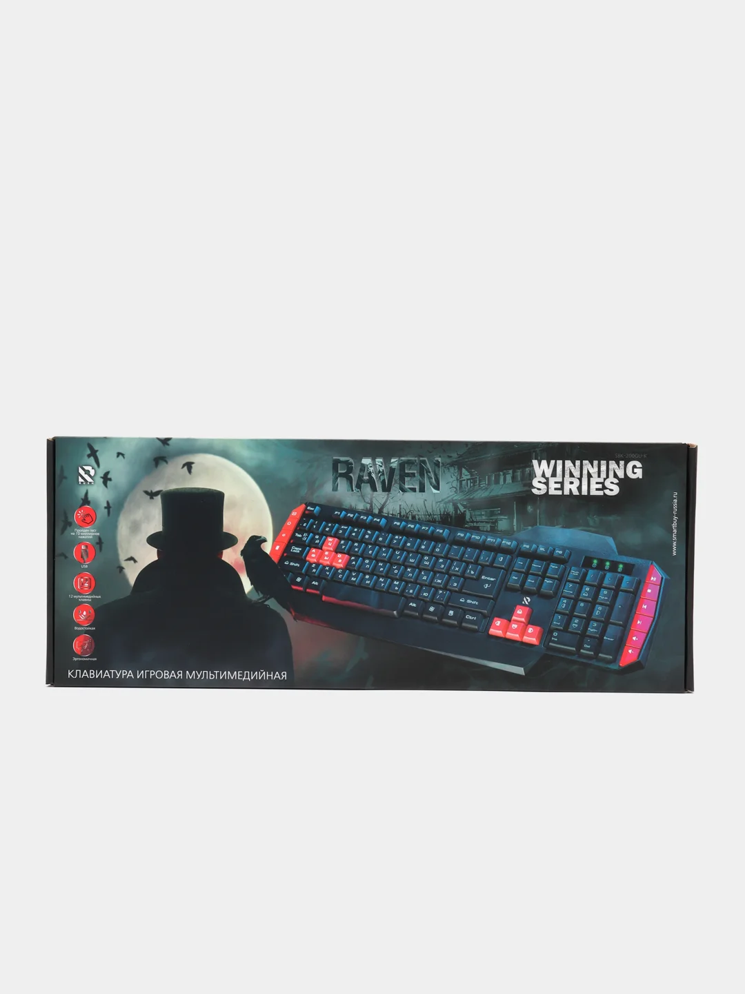 Клавиатура проводная Smartbuy RUSH Raven 200, мультимедийная