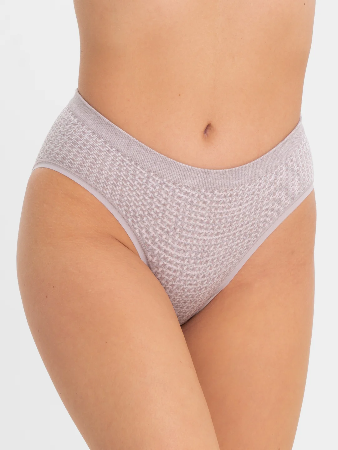 Шоколадный трусы в клетку бесшовные, one size 42-48