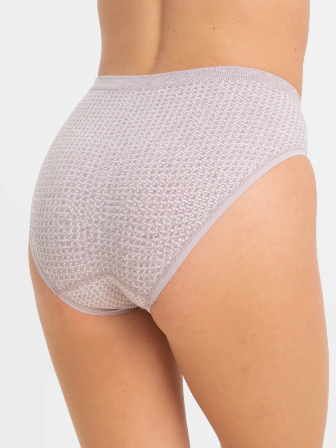 Шоколадный трусы в клетку бесшовные, one size 42-48