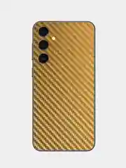 Золотой защитная пленка для Samsung Galaxy S23 FE под карбон на заднюю часть, назад Самсунг S23FE