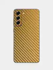Золотой защитная пленка для Samsung Galaxy S21 FE под карбон на заднюю часть, назад Самсунг S21FE