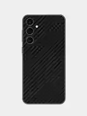 Черный защитная пленка для Samsung Galaxy S23 FE под карбон на заднюю часть, назад Самсунг S23FE