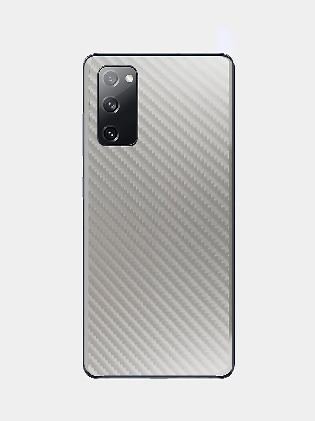 Серебряный защитная пленка для Samsung Galaxy S20 FE под карбон на заднюю часть, назад Самсунг S20FE