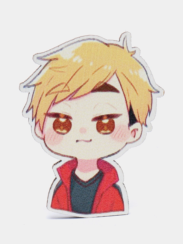 Значок деревянный по аниме "Волейбол. Haikyuu!!"