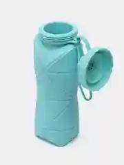 Голубой бутылка складная для воды, силиконовая ,с крышкой