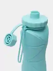 Голубой бутылка складная для воды, силиконовая ,с крышкой