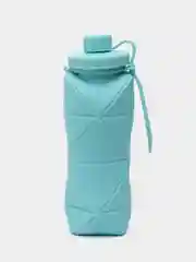 Голубой бутылка складная для воды, силиконовая ,с крышкой