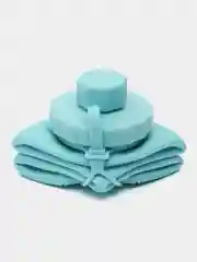 Голубой бутылка складная для воды, силиконовая ,с крышкой