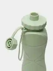 Зеленый бутылка складная для воды, силиконовая ,с крышкой