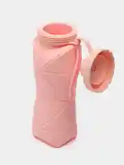 Розовый бутылка складная для воды, силиконовая ,с крышкой