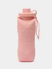 Розовый бутылка складная для воды, силиконовая ,с крышкой