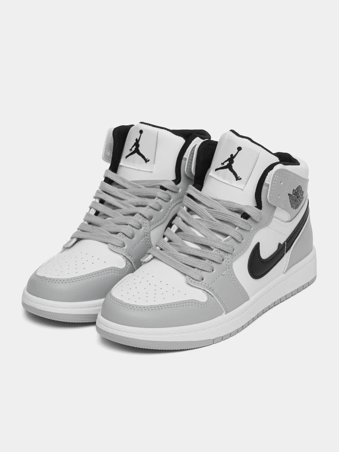 Серебряный кроссовки женские высокие Nike, Air Jordan