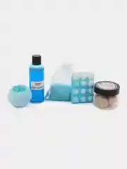 Голубой spa набор для ванной с кокосом. Подарочный набор. Подарок на день рождения