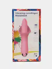 Розовый вибратор клиторальный с язычком для куннилингуса KuniMaster, 10 режимов