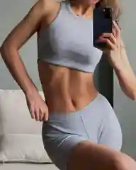 Велосипедки и топ, спортивные, комплект