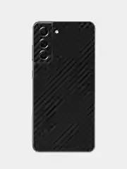 Черный защитная пленка для Samsung Galaxy S21 FE под карбон на заднюю часть, назад Самсунг S21FE