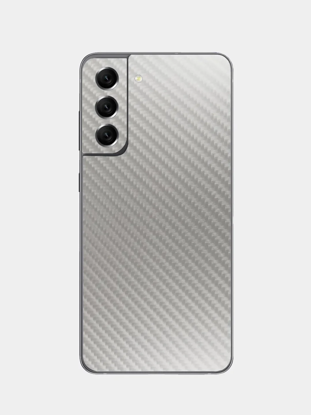 Серебряный защитная пленка для Samsung Galaxy S21 FE под карбон на заднюю часть, назад Самсунг S21FE