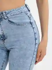 Светло-синий джинсы женские skinny с высокой посадкой