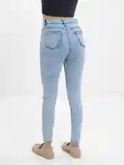 Светло-синий джинсы женские skinny с высокой посадкой