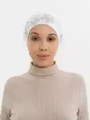 Бежевый платок мусульманский /Хиджаб/никах /Платок на никах/Готовый платок/Тюрбан/