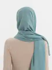 Мятный платок мусульманский /Хиджаб/Платок шифоновый /Платок на никах/Готовый платок/Тюрбан/ADEMI
