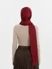 Бордовый готовый платок из шелка