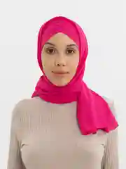 Фуксия платок мусульманский /Хиджаб/Платок шифоновый /Платок на никах/Готовый платок/Тюрбан/ADEMI